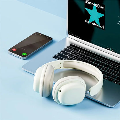 SY-T1 Over-Ear Bluetooth Headset Foldable Gaming Headphones with Plug-in ENC Microphone