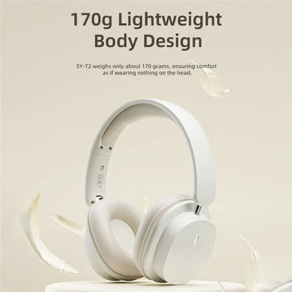 SY-T2 Wireless Over-Ear Bluetooth Headphones Foldable Noise Cancelling Headset with Built-in Microphone