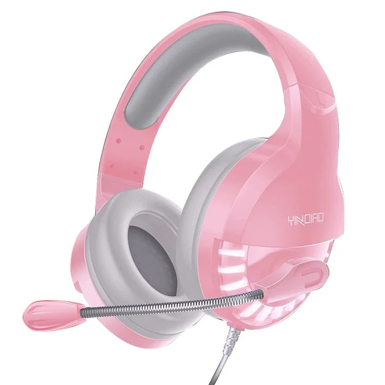YINDIAO Q2 Wired Gaming Headset with Microphone, Dual 3.5mm / Single USB Powered Adjustable Headphone