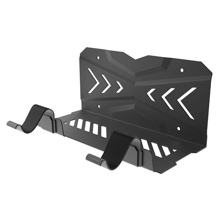 For PS5 Game Console Host Controller Storage Holder Stand Wall Mounted Bracket with 2 Hooks