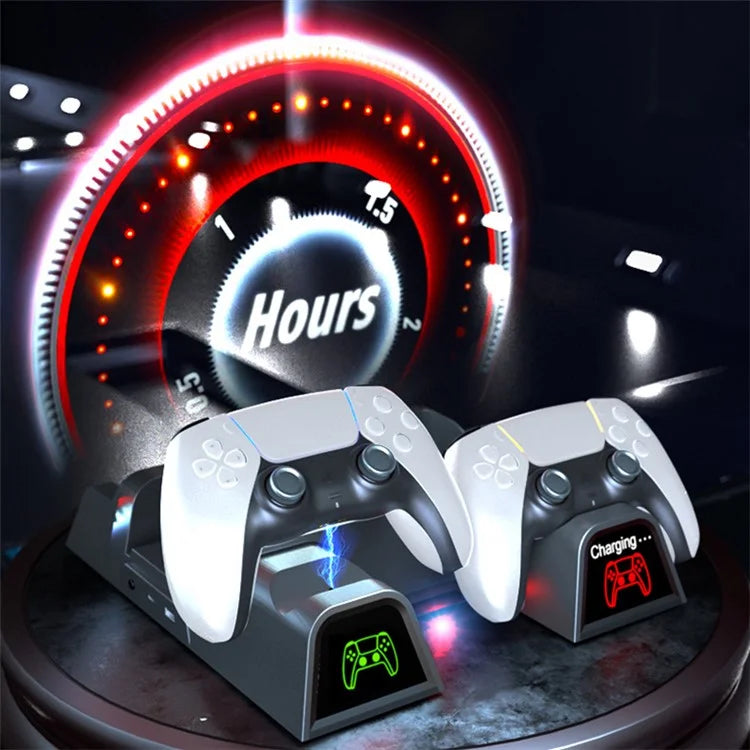 OIVO For Sony PS5 Console Dual Controllers Charger ABS Cooling Stand Holder