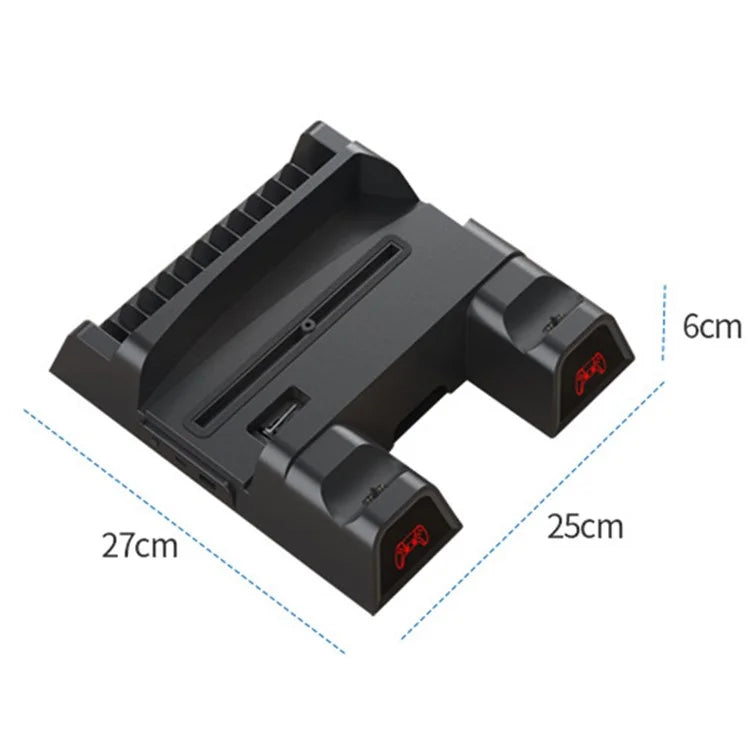 OIVO For Sony PS5 Console Dual Controllers Charger ABS Cooling Stand Holder