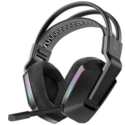 EASYSMX C09W Bluetooth+2.4G+Wired RGB Gaming Headset with Pluggable Mic