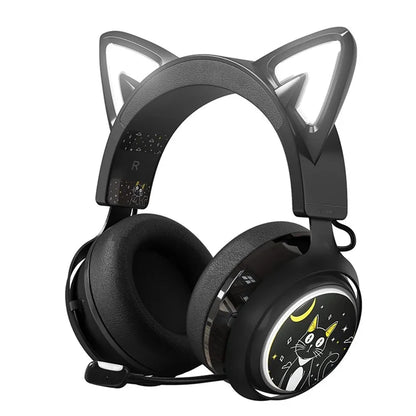 SOMIC GS510 Cat Ear Style Bluetooth Gaming Headset LED Light Wireless Headphone