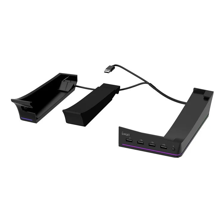 IPEGA PG-P5S021 for PS5 Slim RGB Light Horizontal Storage Base with 4 USB Ports