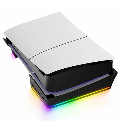 IPEGA PG-P5S021 for PS5 Slim RGB Light Horizontal Storage Base with 4 USB Ports