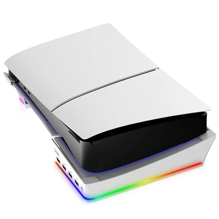 IPEGA PG-P5S021 for PS5 Slim RGB Light Horizontal Storage Base with 4 USB Ports
