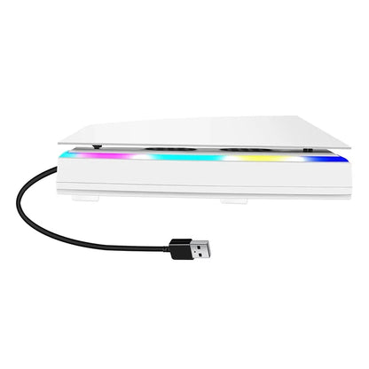 Console Cooling Fan 3 Wind Speed Colorful LED Light for PS5 Console Disc Edition/Digital Edition