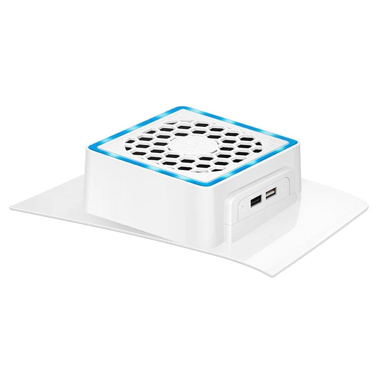 For Sony PS5 Slim Game Console Cooling Fan Side-Mounted Cooler Fan with RGB Light