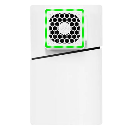 For Sony PS5 Slim Game Console Cooling Fan Side-Mounted Cooler Fan with RGB Light