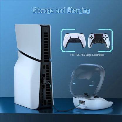 JYS JYS-P5207 For PS5 / PS5 Elite Controller Transparent Window Storage Bag with Accessories