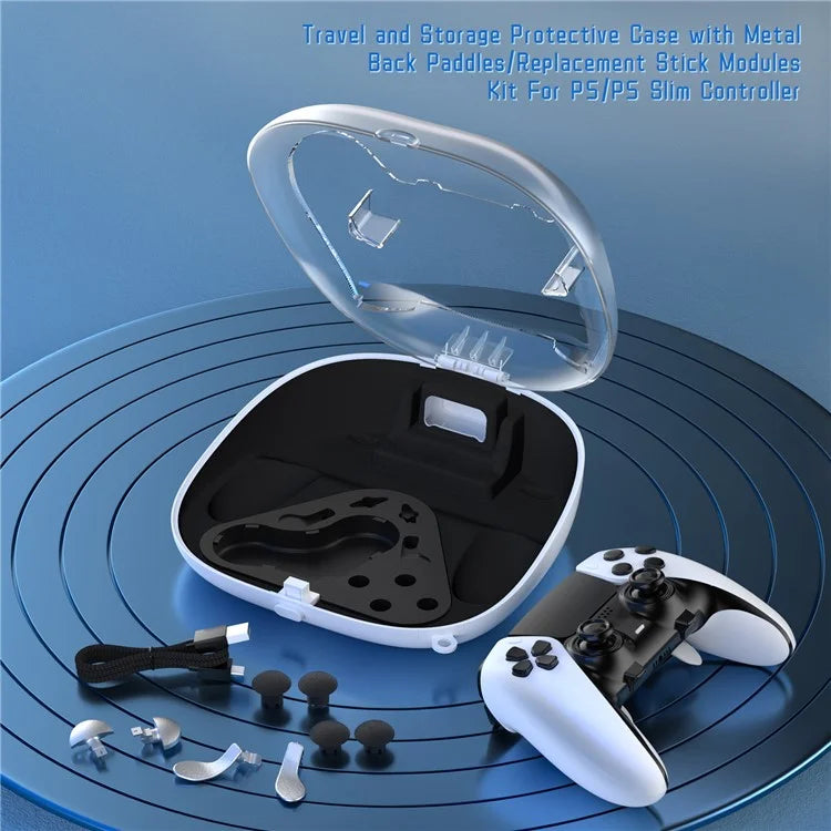 JYS JYS-P5207 For PS5 / PS5 Elite Controller Transparent Window Storage Bag with Accessories