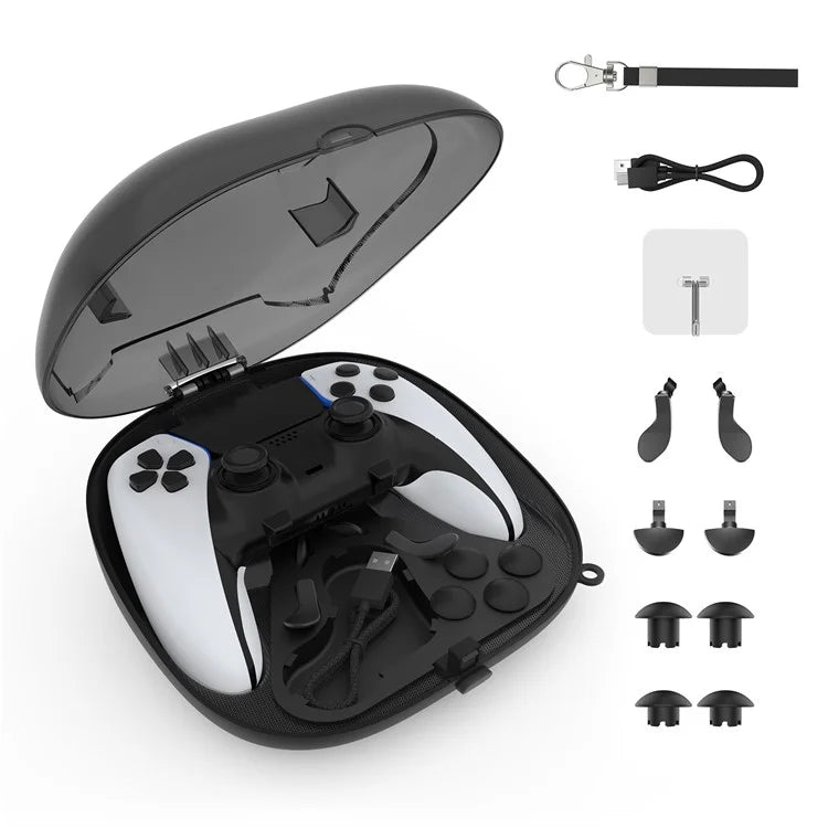 JYS JYS-P5207 For PS5 / PS5 Elite Controller Transparent Window Storage Bag with Accessories