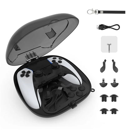 JYS JYS-P5207 For PS5 / PS5 Elite Controller Transparent Window Storage Bag with Accessories