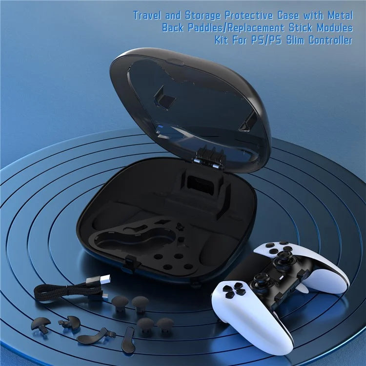 JYS JYS-P5207 For PS5 / PS5 Elite Controller Transparent Window Storage Bag with Accessories