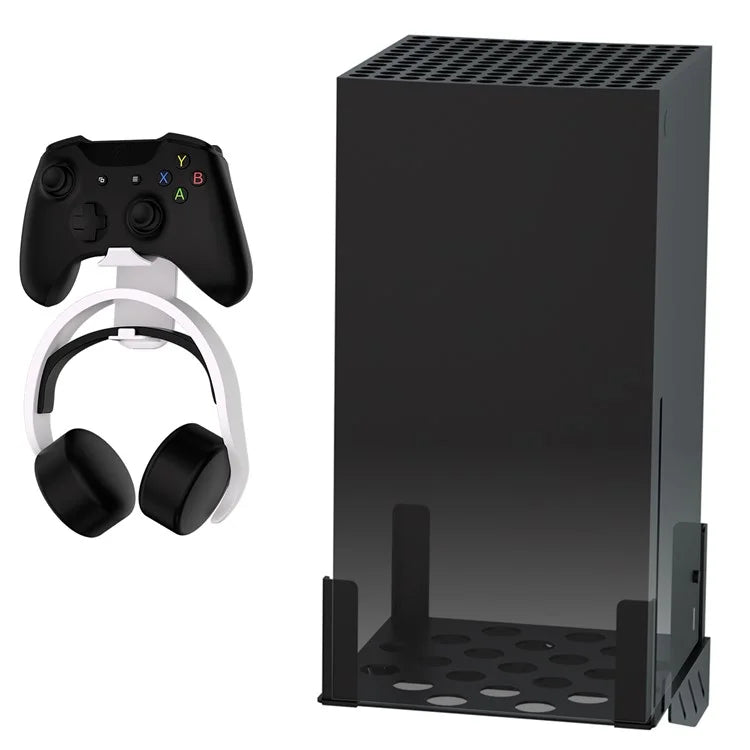 JYS-X139 Wall Mount Holder for Xbox Series X Console Bracket Set with Controller Holder Headphone Hook