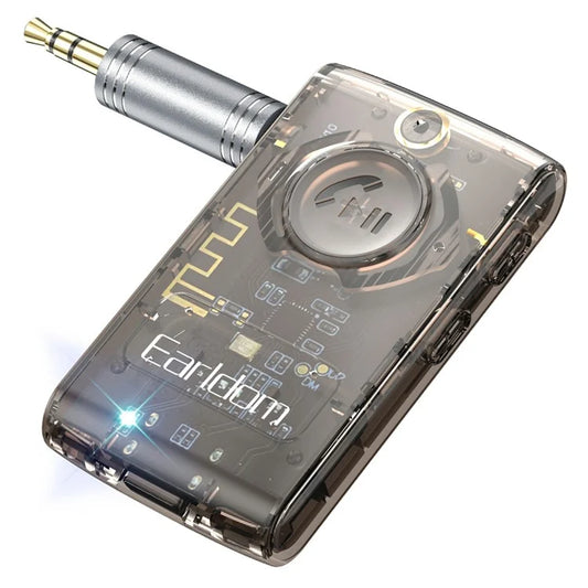 EARLDOM ET-BR01 Transparent Bluetooth 5.3 Audio Receiver Car Hand-Free Call 3.5mm AUX Adapter