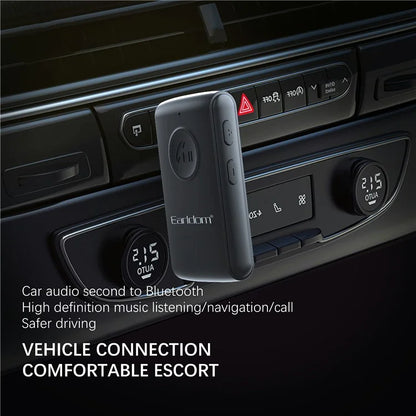 EARLDOM ET-BR02 Bluetooth 5.3 Adapter Hand-Free Call 3.5mm AUX Car Audio Speaker Stereo Receiver