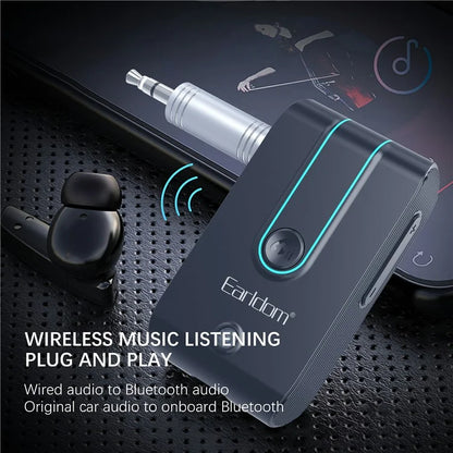 EARLDOM ET-BR05 Bluetooth 5.3 Wireless Adapter Hand-Free Call 3.5mm AUX Car Audio Speaker Receiver