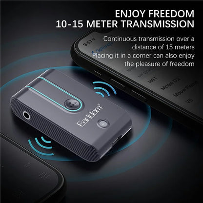 EARLDOM ET-BR05 Bluetooth 5.3 Wireless Adapter Hand-Free Call 3.5mm AUX Car Audio Speaker Receiver
