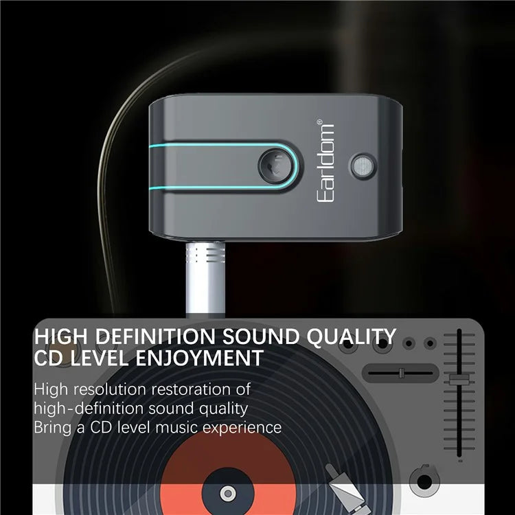 EARLDOM ET-BR05 Bluetooth 5.3 Wireless Adapter Hand-Free Call 3.5mm AUX Car Audio Speaker Receiver