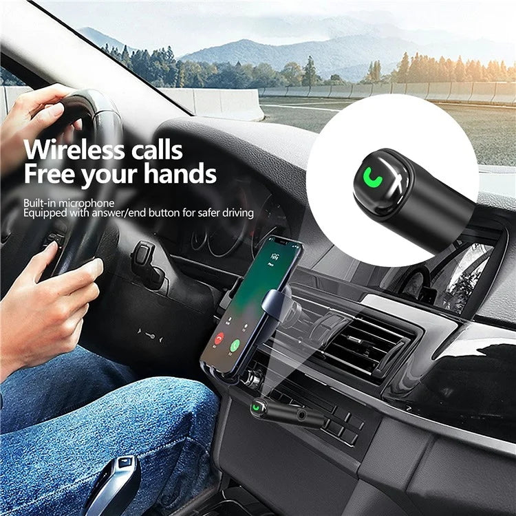 EARLDOM ET-BR06 Car Bluetooth 5.3 Receiver Audio Adapter with TF Card, AUX Port