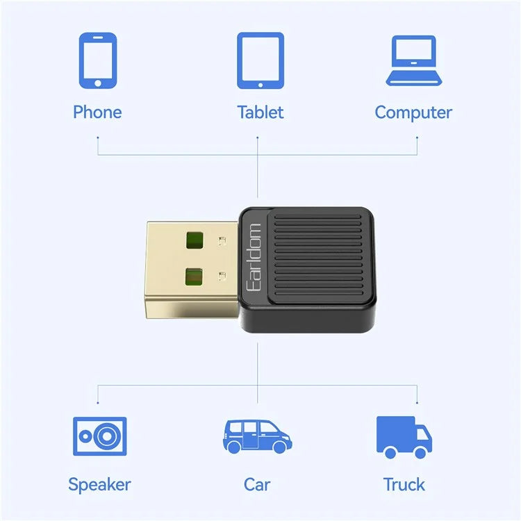 EARLDOM ET-BR09 USB Bluetooth Adapter Car Audio Speaker Wireless Audio Receiver