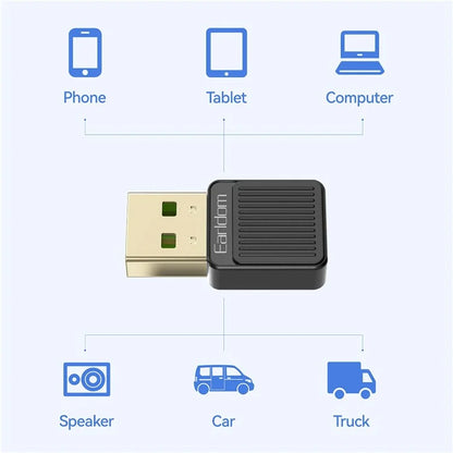 EARLDOM ET-BR09 USB Bluetooth Adapter Car Audio Speaker Wireless Audio Receiver
