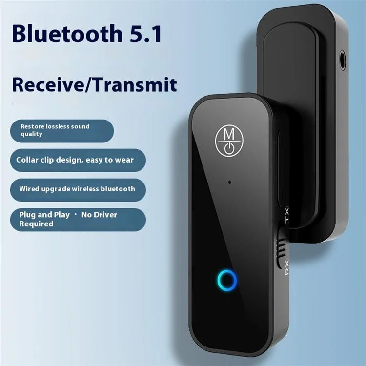 B28 Bluetooth 5.1 Transmitter Receiver 2-In-1 Audio Adapter AUX Connector