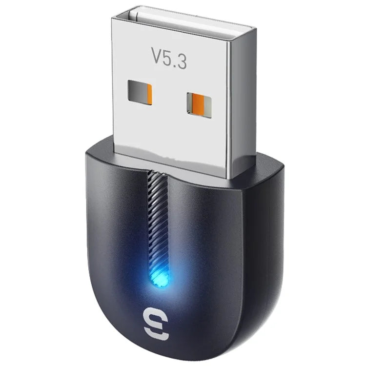 ESSAGER EBT53-BH01-P USB Bluetooth 5.3 Adapter Plug and Play for PC Game Controller Phone