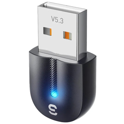 ESSAGER EBT53-BH01-P USB Bluetooth 5.3 Adapter Plug and Play for PC Game Controller Phone