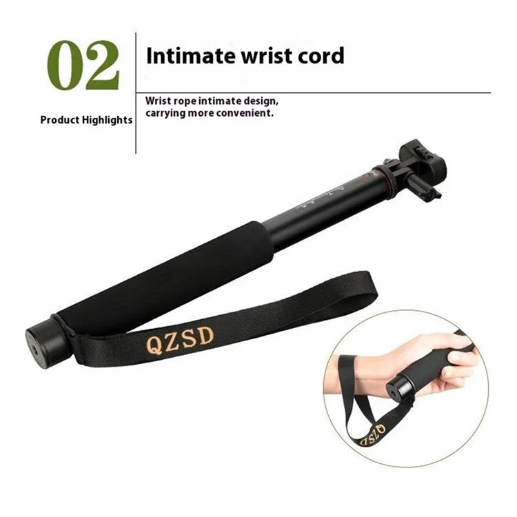 QZSD ZP002 127cm Camera Phone Aluminum Alloy Extendable Rod Handheld Selfie Stick