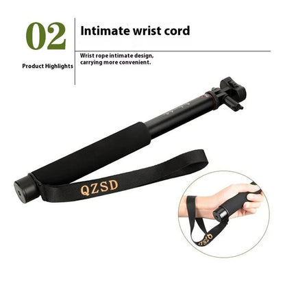 QZSD ZP002 127cm Camera Phone Aluminum Alloy Extendable Rod Handheld Selfie Stick
