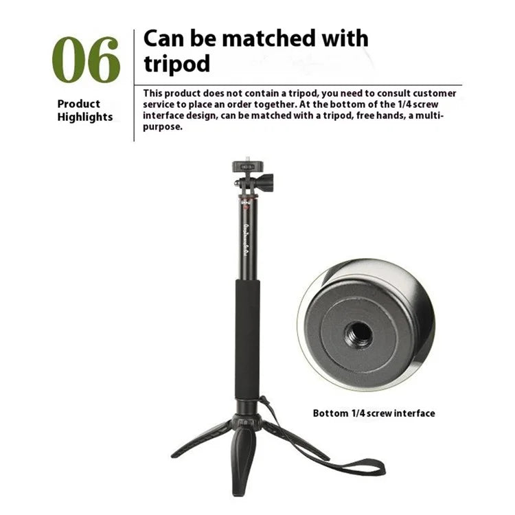 QZSD ZP002 127cm Camera Phone Aluminum Alloy Extendable Rod Handheld Selfie Stick