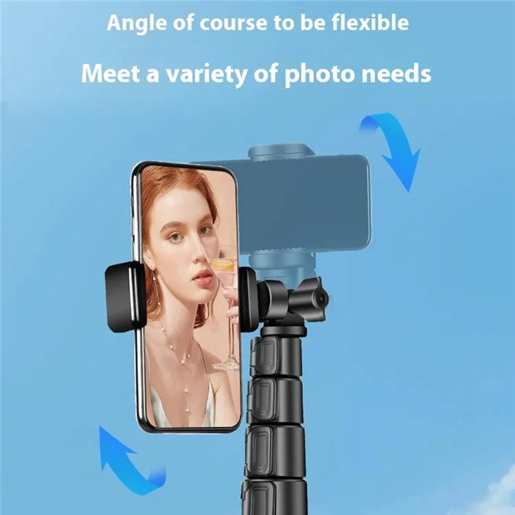 QZSD ZP100B 162cm Aluminum Alloy Extendable Phone Stand Bluetooth Selfie Stick Live Streaming Tripod