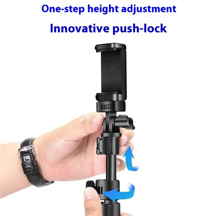 QZSD ZP100B 162cm Aluminum Alloy Extendable Phone Stand Bluetooth Selfie Stick Live Streaming Tripod