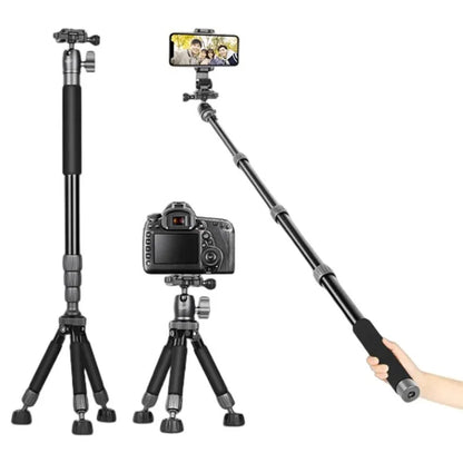 QZSD Q116 Telescopic Phone Camera Holder Selfie Stick Tripod Desktop Floor Stand Live Streaming Bracket
