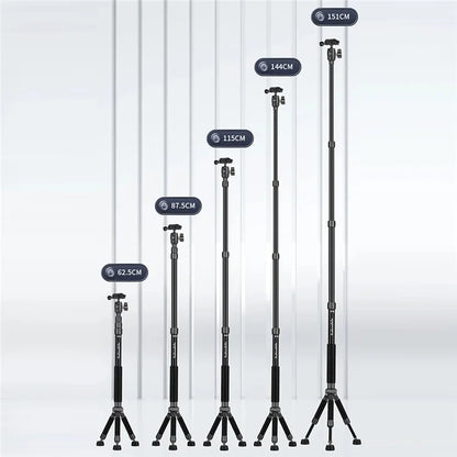 QZSD Q116 Telescopic Phone Camera Holder Selfie Stick Tripod Desktop Floor Stand Live Streaming Bracket
