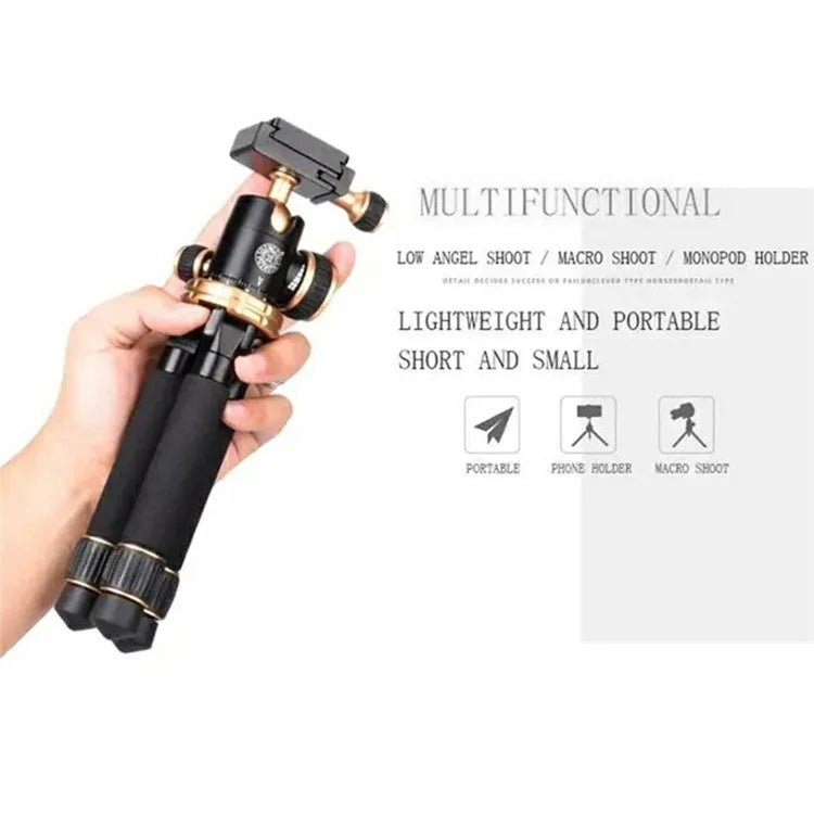QZSD Q166Z Mini Portable Aluminum Alloy+ABS SLR Camera Stand Desktop Tripod
