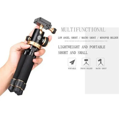 QZSD Q166Z Mini Portable Aluminum Alloy+ABS SLR Camera Stand Desktop Tripod