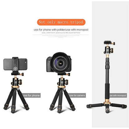 QZSD Q166Z Mini Portable Aluminum Alloy+ABS SLR Camera Stand Desktop Tripod