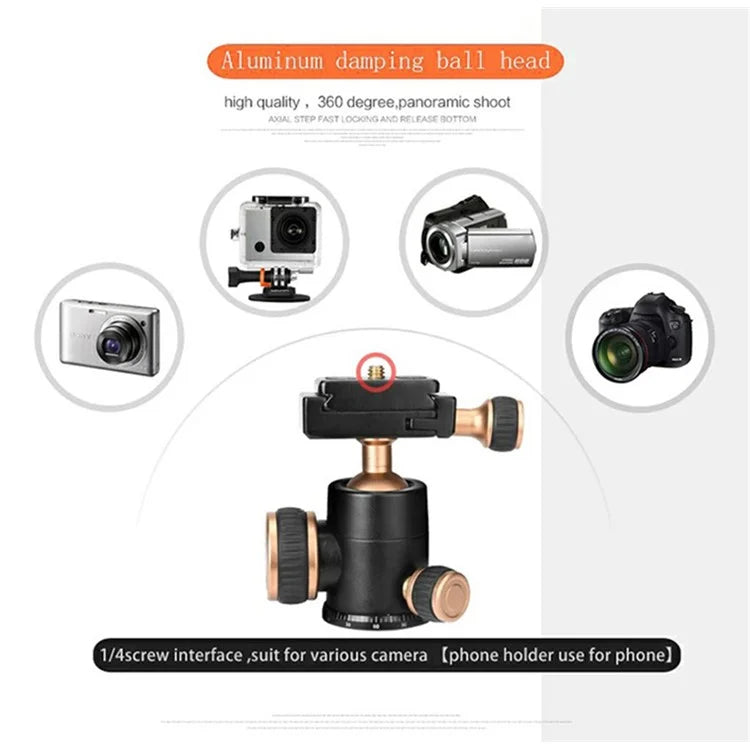 QZSD Q166Z Mini Portable Aluminum Alloy+ABS SLR Camera Stand Desktop Tripod