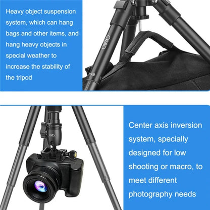QZSD Q3110 SLR Camera Desktop Stand Aluminum Alloy Telescopic Live Streaming Photography Tripod