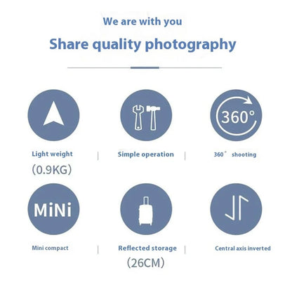 QZSD Q166D SLR Camera Desktop Stand Aluminum Alloy Telescopic Photography Tripod