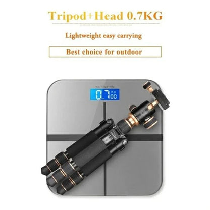 QZSD Q166 21-55cm Adjustable Height CNC Aluminum Alloy Mini Desktop Tripod with Ball Pan Head