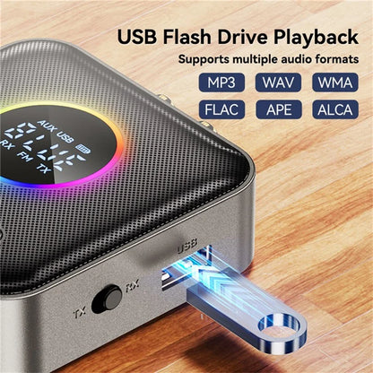 OMS-M10 Bluetooth 5.4 Transmitter FM Audio Bluetooth Receiver Adapter Support U Disk Music Play