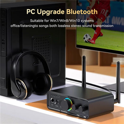 OMS-M18 Bluetooth 5.3 Transmitter Receiver with Remote Control for TV to Wireless Headphone / Speaker