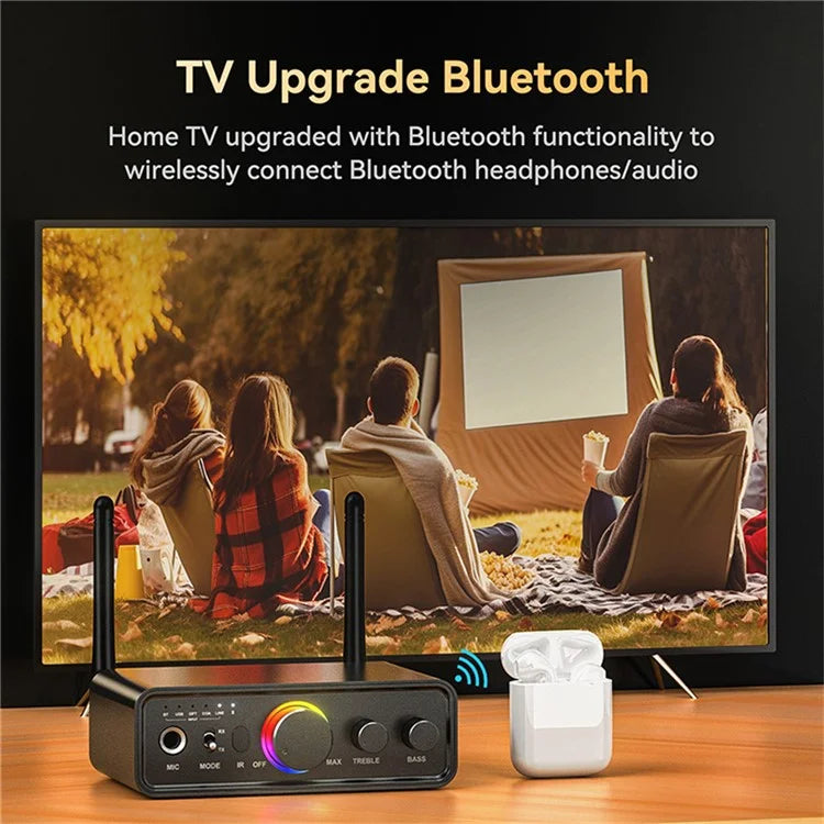 OMS-M18 Bluetooth 5.3 Transmitter Receiver with Remote Control for TV to Wireless Headphone / Speaker