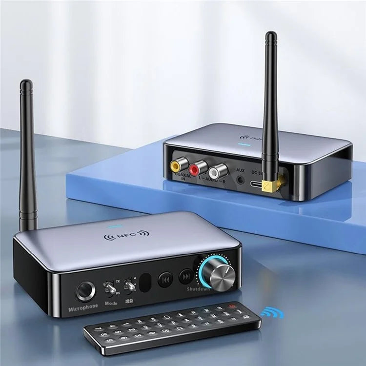 OMS-M16 NFC Bluetooth Receiver Transmitter Music Digital Optical Fiber Adapter with Remote Control