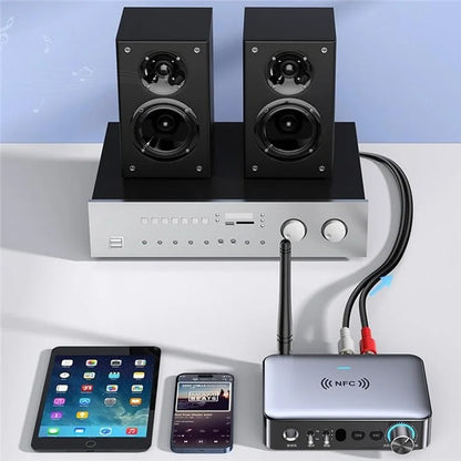 OMS-M16 NFC Bluetooth Receiver Transmitter Music Digital Optical Fiber Adapter with Remote Control
